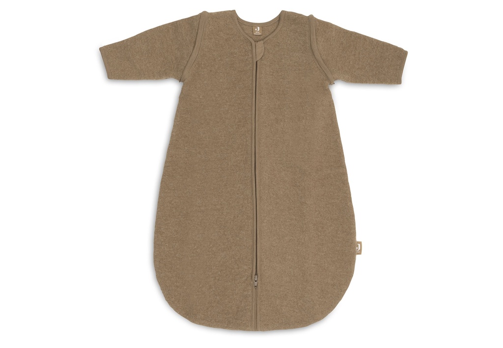 Jollein | Slaapzak Merino Wol Felted  Dark Haze met Afritsbare Mouwen Bruin 90cm