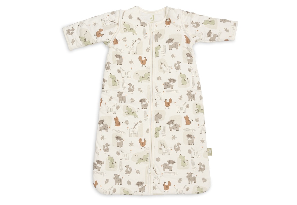 Jollein | Slaapzak Barn Buddies met Afritsbare Mouwen Ecru/Bruin 110cm