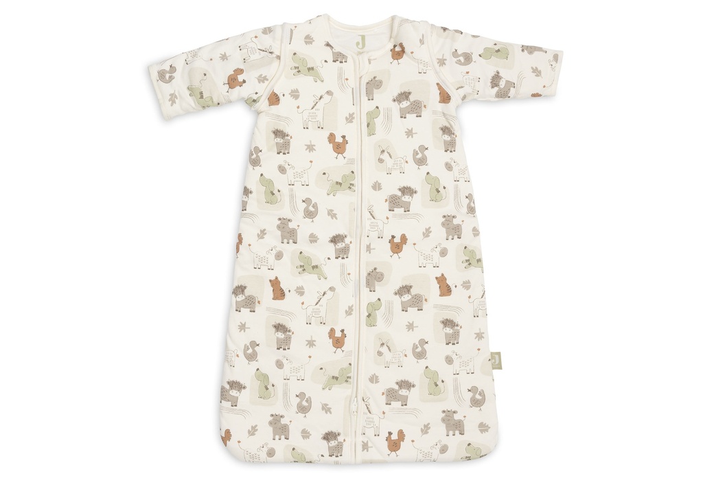 Jollein | Slaapzak Barn Buddies met Afritsbare Mouwen Ecru/Bruin 70cm