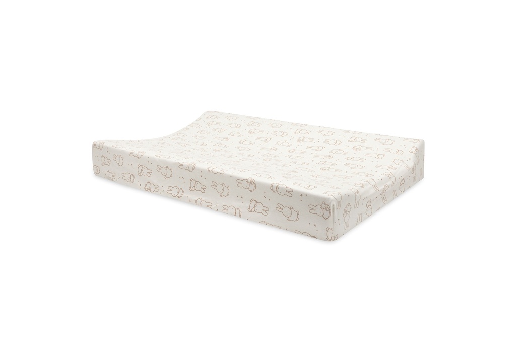 Jollein | Waskussenhoes Miffy Moments Light Terra Jersey Ecru/Bruin 50x70cm