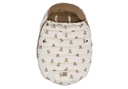 Jollein | Voetenzak Groep 0+ 3/5punts Gordel Puffed Mini Teddy Bear Wit/Bruin
