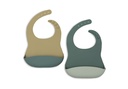 Jollein | Slabbetje Jade Shades Siliconen Groen 2-pack