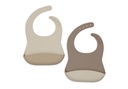 Jollein | Slabbetje Natural Shades Siliconen Bruin 2-pack