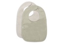 Jollein | Slabbetje Soft Matcha/Sand Badstof Drukknopen Groen/Ecru 2-pack