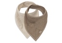 Jollein | Spuugdoekje Sand/Milky Coffee Drukknopensluiting Ecru/Bruin 2-pack