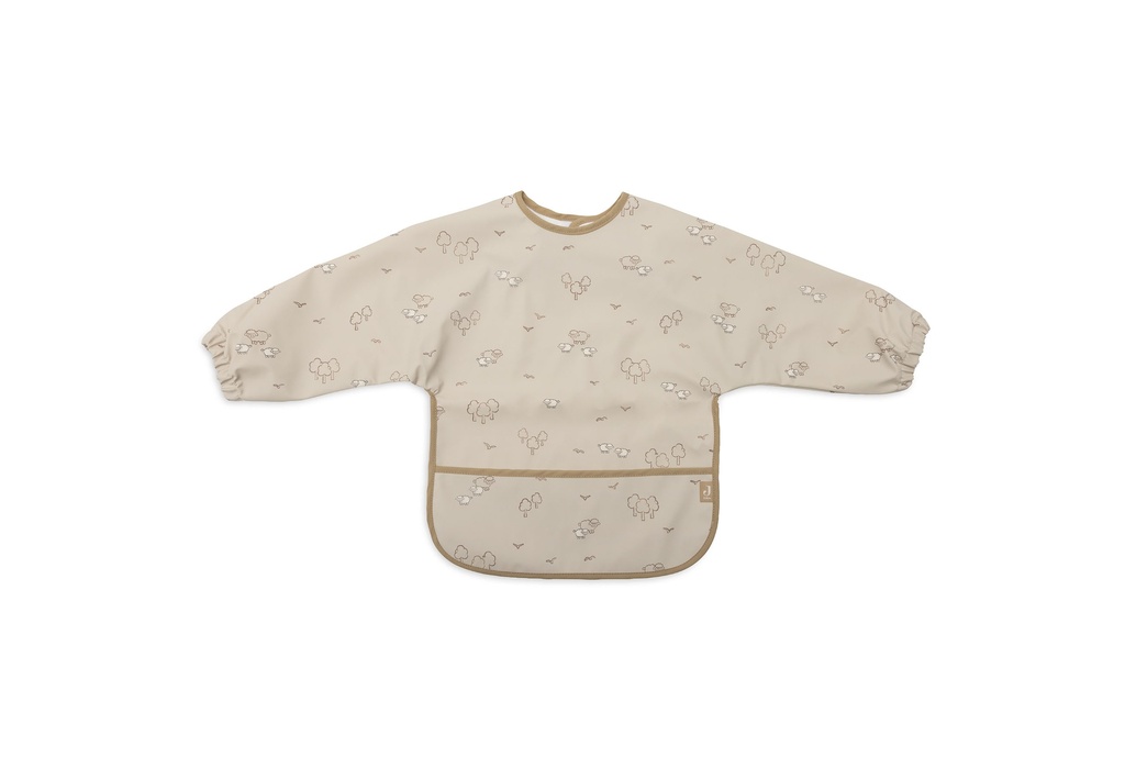 Jollein | Slabbetje met Mouwen Woolly Waterdicht Zand