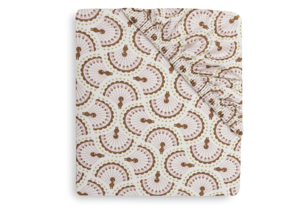 Jollein | Hoeslaken Soft Plumes Jersey Ecru/Bruin 40/50x80/90cm 