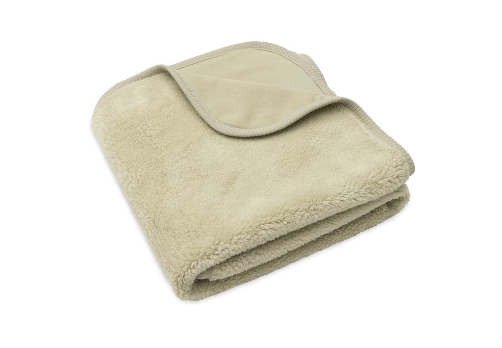 Jollein | Deken Wieg Soft Matcha Basic Sherpa/Jersey Groen 75x100cm