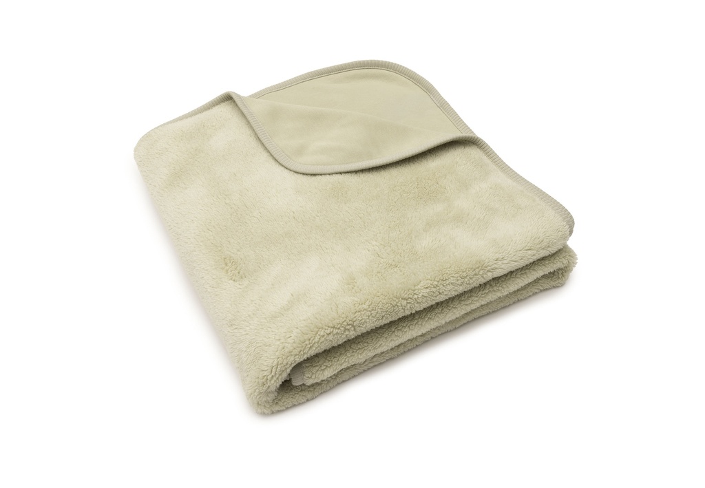Jollein | Deken Ledikant Soft Matcha Basic Sherpa/Jersey Groen 100x150cm