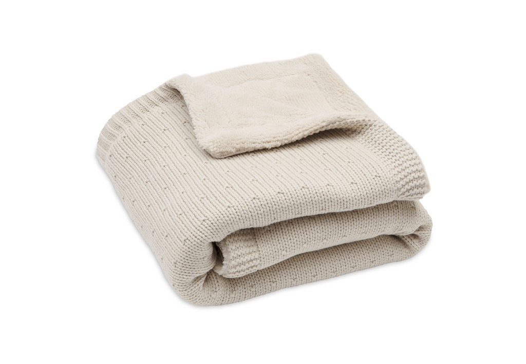 Jollein | Deken Wieg Sand/Fluffy Sprinkle Knit Zand 75x100cm