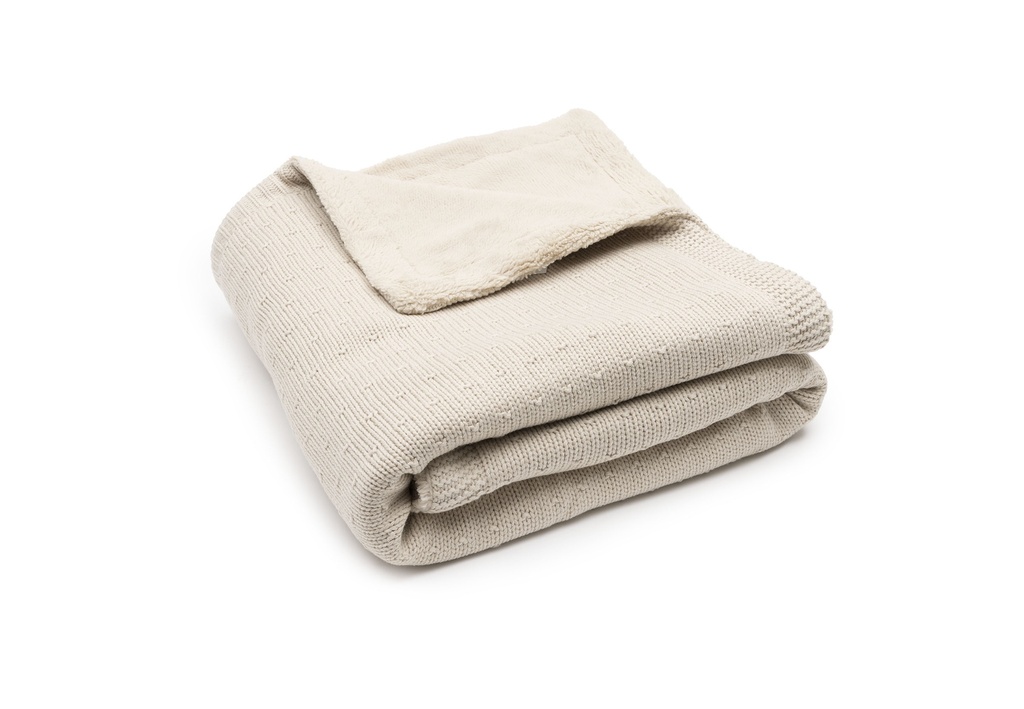 Jollein | Deken Ledikant Sand/Fluffy Sprinkle Knit Bruin 100x150cm