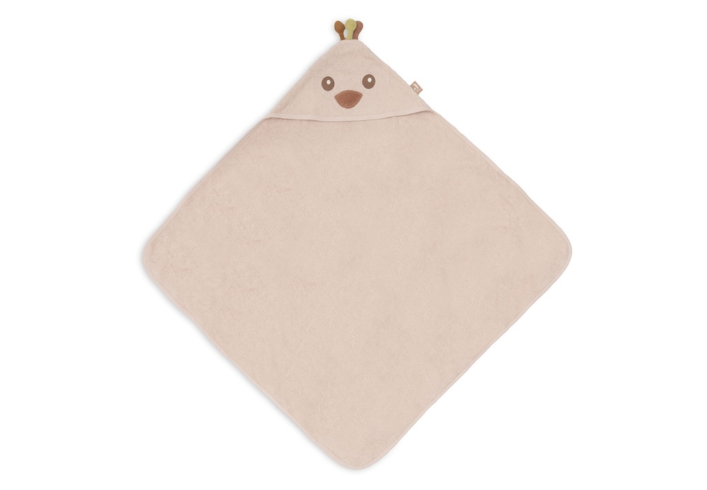 Jollein | Badcape Peacock Pavie Badstof Roze 75x75cm 