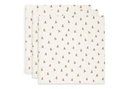 Jollein | Tetra Doek Mini Teddy Bear Ecru/Bruin 70x70cm 3pack