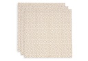 Jollein | Tetra Doek Soft Plumes Ecru/Bruin 70x70cm 3-pack