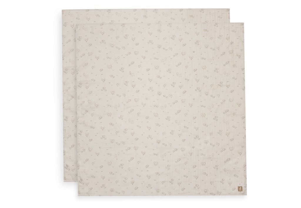 Jollein | Tetra Doek Woolly 115x115cm Zand 2-pack
