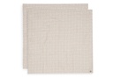 Jollein | Tetra Doek Soft Plumes Ecru/Bruin 115x115cm  2-pack