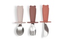 Jollein | Bestek Lepel/Vork/Mes Blush Shades Siliconen Roze 3-delig 