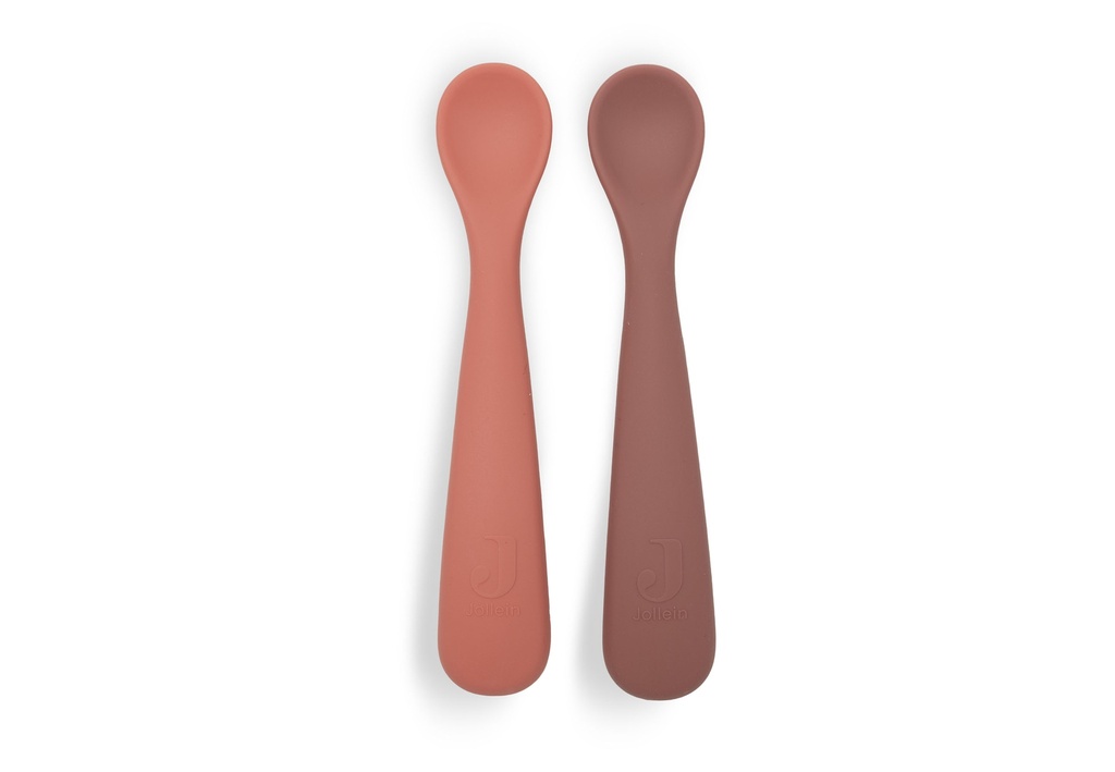 Jollein | Bestek Lepels Blush Shades Siliconen Roze 2-pack