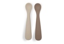 Jollein | Bestek Lepels Natural Shades Siliconen Bruin 2-pack