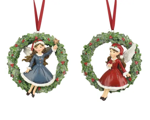 Decoris | Hangfiguur Fee Polyresin 10x3x11,3cm Assortiment 