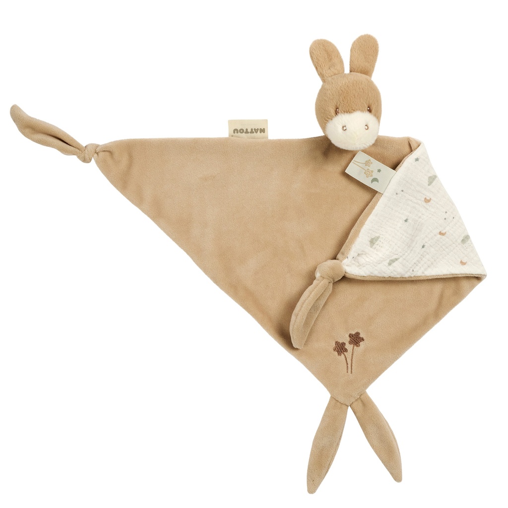 Nattou | Knuffeldoek Loulou Maxi Ezel Karamel +0m