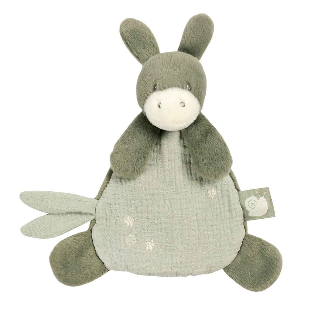 Nattou | Knuffeldoek Loulou Mini Ezel Lindegroen +0m