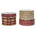 Decoris | Lint Kerst Rood/Wit/Goud 200x4cm Assortiment 