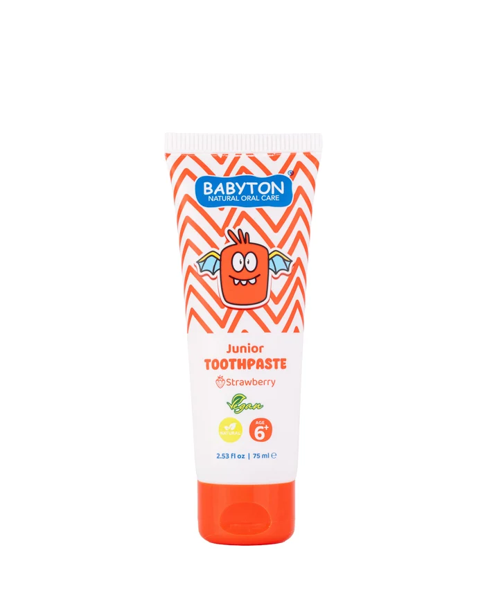 Babyton | Tandpasta Fluoride Junior Aardbei 6+ 75ml