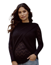 Love2Wait | T-shirt Ava Longsleeve Lace Black
