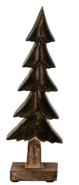 J-Line | Beeld Kerstboom Hout 9x5x29cm