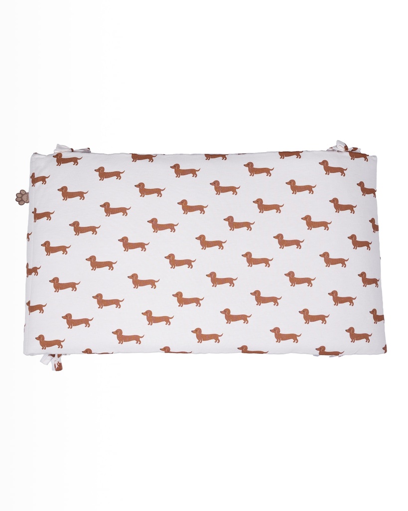 Pericles | Bed/Parkbumper Teckel Allover Taupe