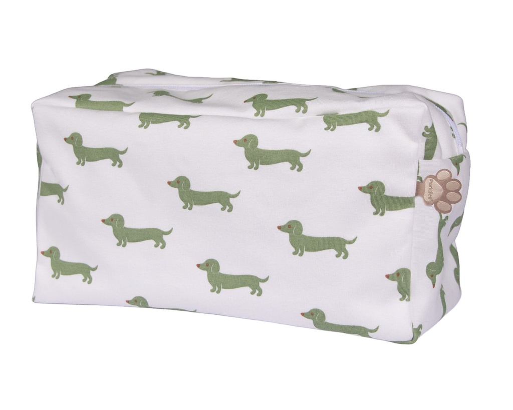 Pericles | Toilettas Teckel Allover Matcha