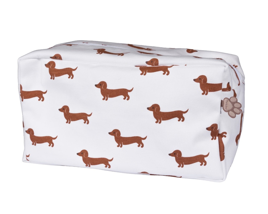 Pericles | Toilettas Teckel Allover Taupe