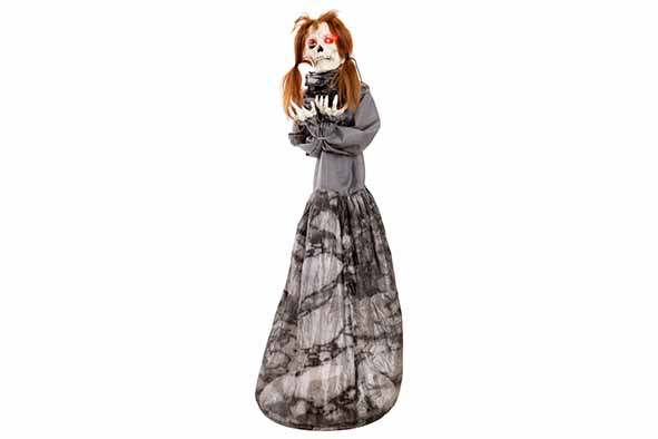 Cosy & Trendy | Figuur Skelet Peeping Girl 35x20x120cm