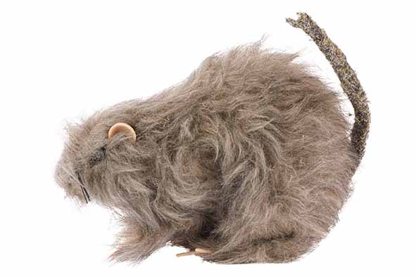 Cosy & Trendy | Figuur Rat Hairy Grijs 15x8xH10cm