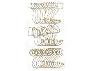 Decoris | Haakjes Ster/Hart/Krul Assortiment Licht Goud 12-pack