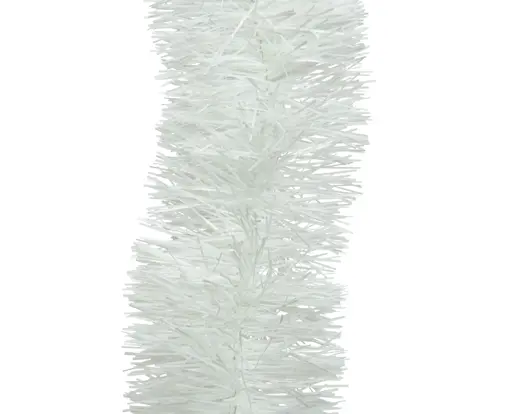 Decoris | Slinger Guirlande Pet Lametta Winterwit Ø10x270cm