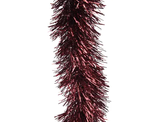 Decoris | Slinger Guirlande Pet Lametta Ossenbloed Ø10x270cm