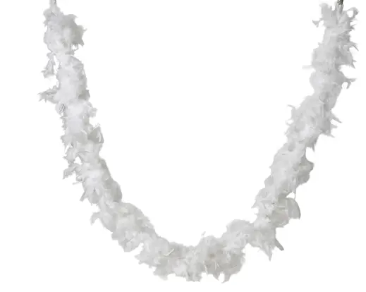 Decoris | Slinger Boa Veer Fluffy Wit Ø10x184cm