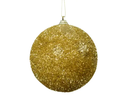 Decoris | Kerstbal Foam Tinsel Goud Ø10cm 