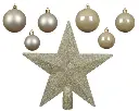 Decoris | Hangfiguur Decoratiepakket Parel Piek/Kerstballen 91-delig