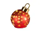 Lumineo | Lamp Led Draaiend Glas Kerstrood/Warm Wit Ø18x23cm 