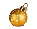 Lumineo | Lamp Led Draaiend Glas Goud/Warm Wit Ø18x23cm 