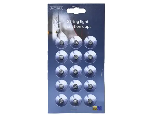 Lumineo | Zuignap Transparant Verlichtinghouder 15-pack