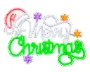 Lumineo | Verlichting LED Tekst Plastic "Merry Christmas" 1,4x63x41,5cm