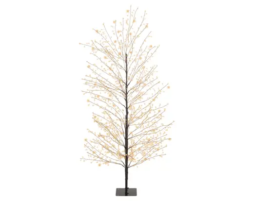 Lumineo | Verlichting Led Boom Pvc Zwart/Klassiek Warm Ø60x150cm Buiten