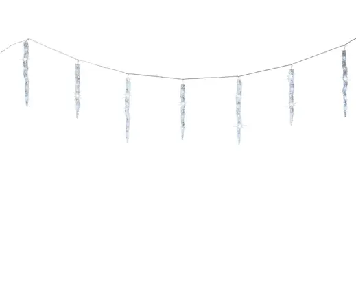 Lumineo | Verlichting Led Icicle Lights Flashing Effect Transparent/Koel Wit 360x39cm Buiten