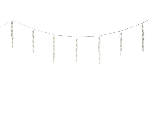 Lumineo | Verlichting Led Icicle Lights Flashing Effect Transparent/Warm Wit 360x39cm Buiten