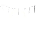 Lumineo | Verlichting Led Icicle Lights Flashing Effect Transparent/Warm Wit 360x39cm Buiten