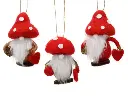 Decoris | Hangfiguur Gnoom Polyester Rood/Wit 4x6x10cm Assortiment